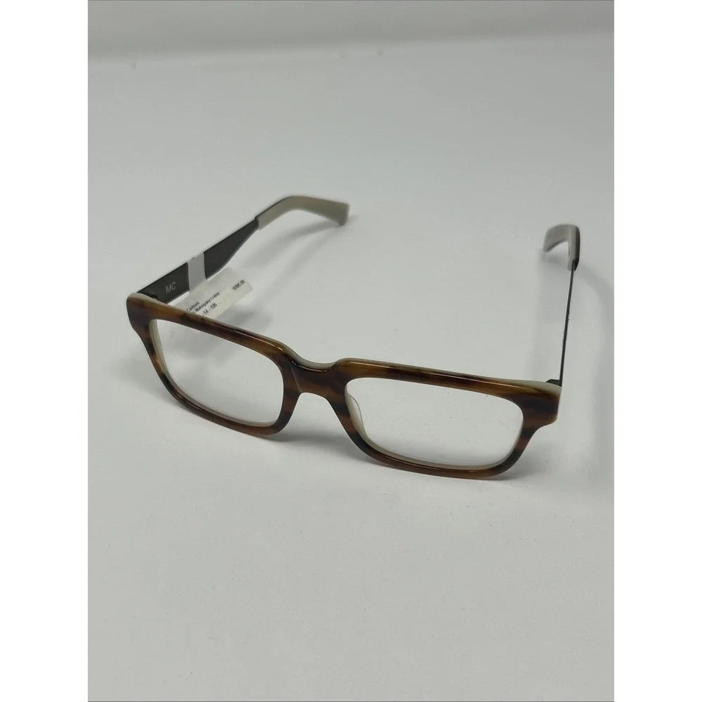 NWT Norman Childs CARSON Eyeglasses 55-14-135 MC Adult Mahogany Creme Frames